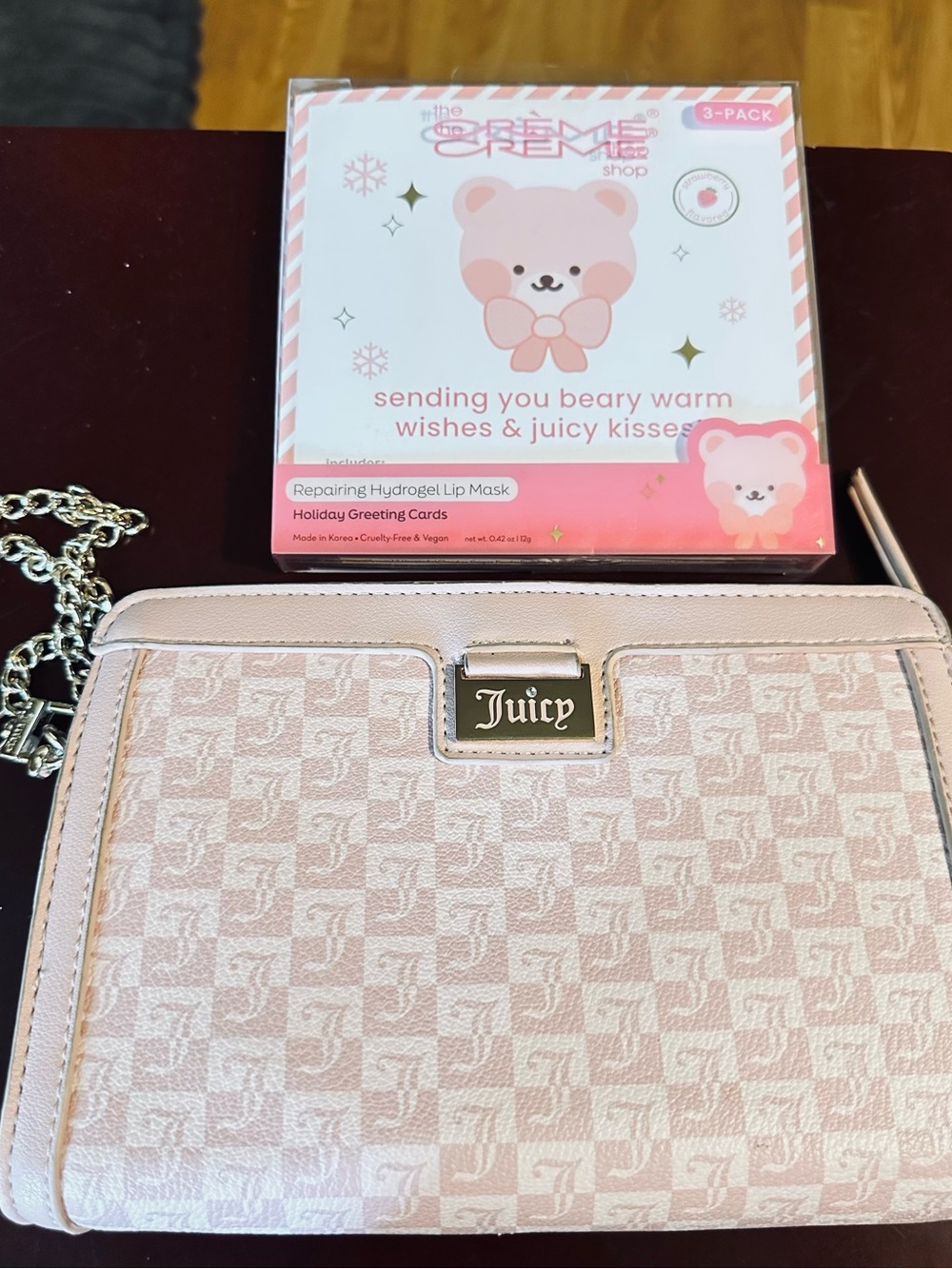 Juicy Couture Pink Monogram Logo Compact wristlet and Crème shop - Picture 9 of 9